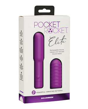 Pocket Rocket Pocket Rocket Elite Rechargeable w/Removable Sleeve - Purple