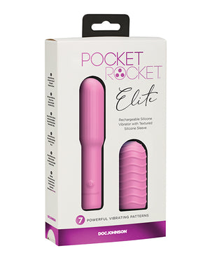 Pocket Rocket Pocket Rocket Elite Rechargeable w/Removable Sleeve - Pink - Image 2