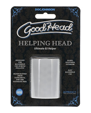 GoodHead GoodHead Helping Head Ultimate BJ Helper 2" Masturbator - Clear - Image 3