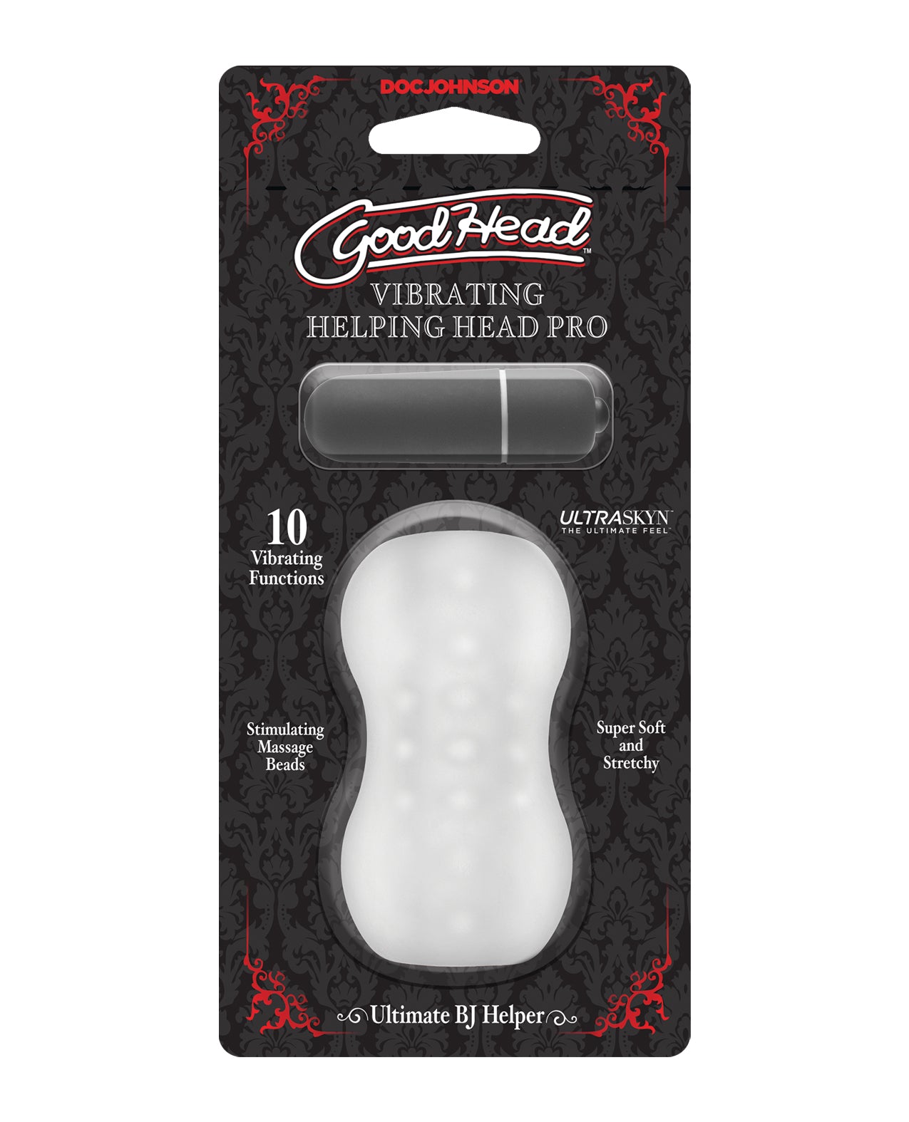 GoodHead GoodHead Helping Head Pro ULTRASKYN Vibrating Stroker - Frost