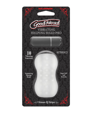 GoodHead GoodHead Helping Head Pro ULTRASKYN Vibrating Stroker - Frost