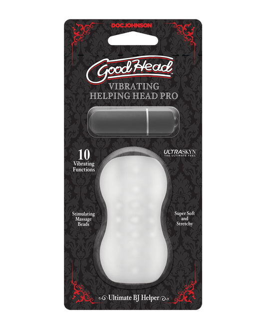 GoodHead GoodHead Helping Head Pro ULTRASKYN Vibrating Stroker - Frost