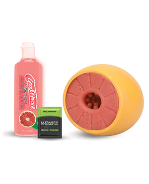 GoodHead GoodHead Grapefruit Blowjob Set Includes Stroker &amp; Slick Head Glide - 1 oz Bottle Grapefruit - Image 2