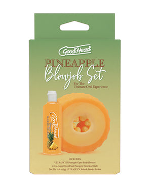 GoodHead GoodHead Pineapple Blowjob Set Includes Stroker &amp; Slick Head Glide - 1 oz Bottle Pineapple