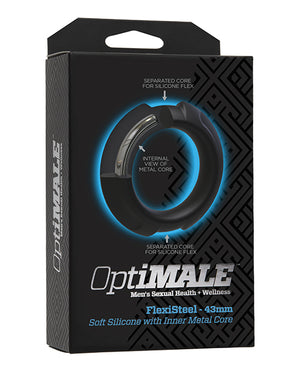 OptiMale OptiMale FlexiSteel Cock Ring - 43 mm Black