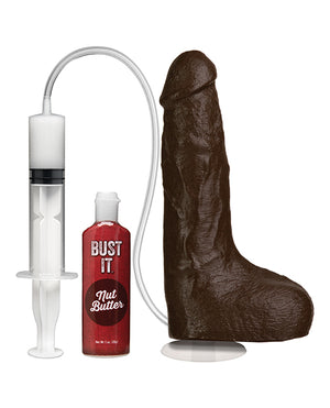 Bust It Bust It Squirting Realistic Cock w/1 oz Nut Butter - Black - Image 3