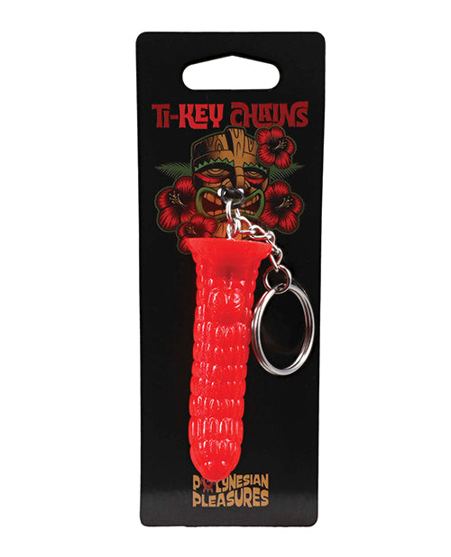 Polynesian Pleasures Polynesian Pleasures TI-Key Chains - Ula' Make Fire Idol - Fire Red