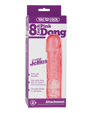 Vac-U-lock Vac-U-Lock 8" Crystal Jellie Pink - Image 2