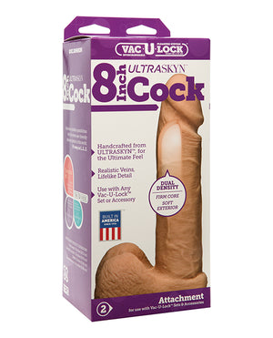 Vac-U-lock Vac-U-Lock 8" ULTRASKYN Cock &amp; Balls Attch. - White - Image 2