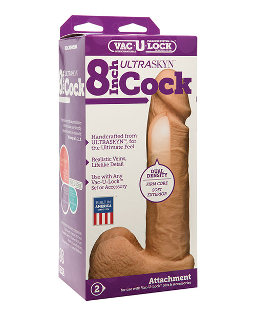 Vac-U-lock Vac-U-Lock 8" ULTRASKYN Cock &amp; Balls Attch. - White - Image 2