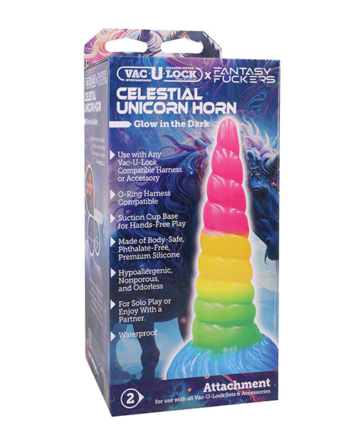Vac-U-lock Vac-U-Lock x Fantasy Fuckers Celestial Unicorn Horn - Multi-Colored