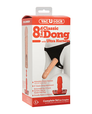 Vac-U-lock Ultra Harness 2 Set w/8" Dong &amp; Powder - Image 2