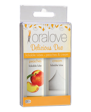 Oralove Oralove Delicious Duo Flavored Lube - Peaches &amp; Cream