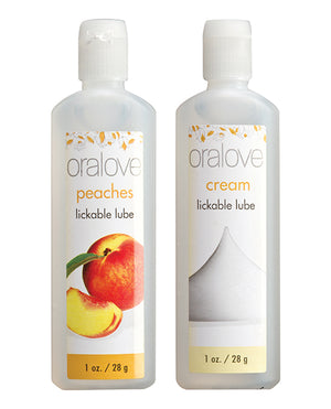 Oralove Oralove Delicious Duo Flavored Lube - Peaches &amp; Cream - Image 2