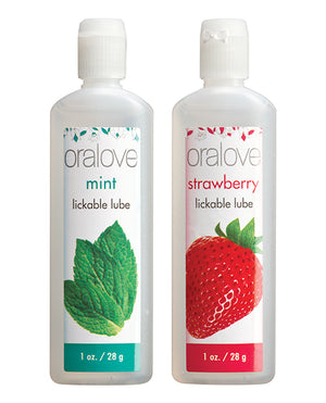 Oralove Oralove Delicious Duo Flavored Lube - Strawberry &amp; Mint - Image 2