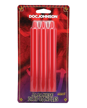 Doc Johnson Japanese Drip Candles - Pack of 3 Red