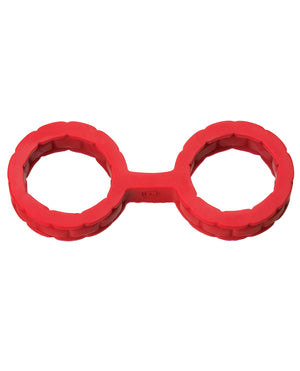 Doc Johnson Japanese Bondage Silicone Cuffs Small - Red - Image 2