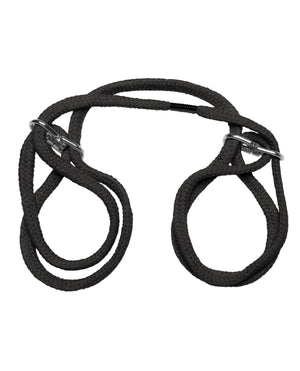 Doc Johnson Japanese Style Bondage Wrist or Ankle Cotton Rope - Black