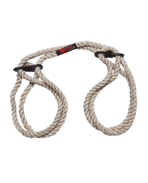 Merci Merci Hogtie - Bind &amp; Tie Wrist or Ankle Cuffs - 6 mm Hemp - Black - Image 2