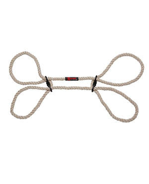 Merci Merci Hogtie - Bind &amp; Tie Wrist or Ankle Cuffs - 6 mm Hemp - Black - Image 3