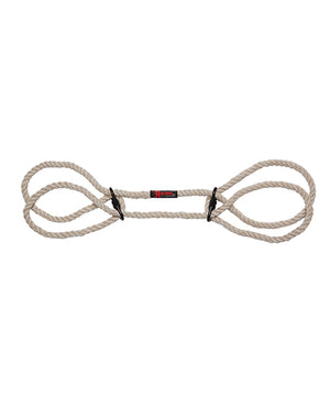 Merci Merci Hogtie - Bind &amp; Tie Wrist or Ankle Cuffs - 6 mm Hemp - Black - Image 4