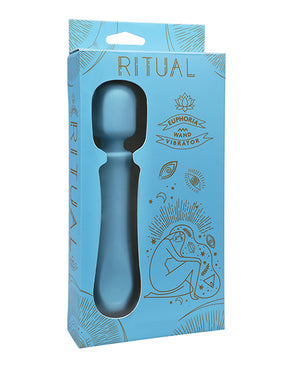 RITUAL RITUAL Euphoria Rechargeable Silicone Wand Vibe - Blue