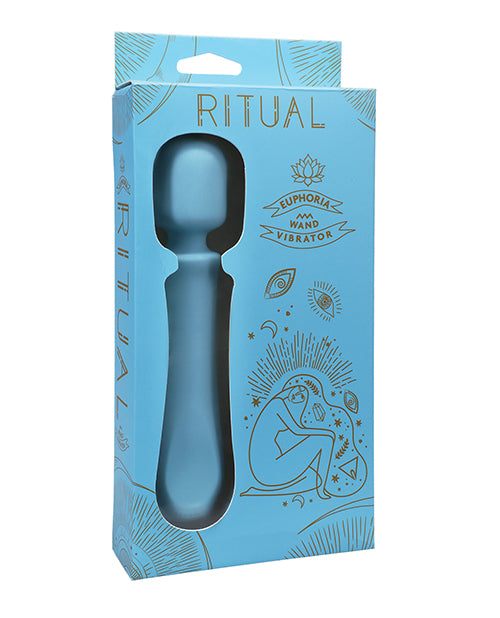RITUAL RITUAL Euphoria Rechargeable Silicone Wand Vibe - Blue
