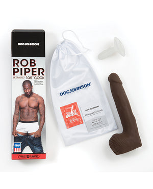 Signature Cocks Rob Piper Cock w/Balls &amp; Suction Cup - Chocolate - Image 4