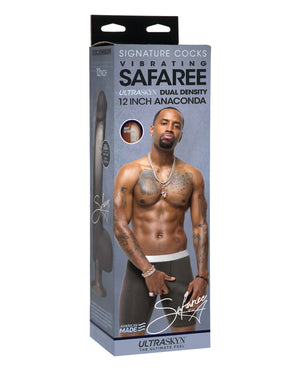 Signature Cocks Signature Cocks ULTRASKYN 12" Cock Vibrating w/Vac-U-Lock Suction Cup - Safaree Samuels Anaconda - Image