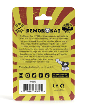 Demon Kat Demon Kat 1.4" Stacker Ring - Black - Image 2