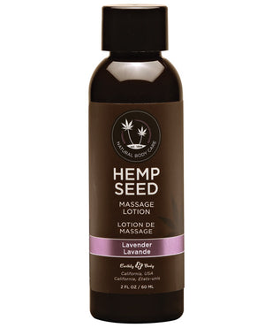 Earthly Body Earthly Body Hemp Seed Massage Lotion - 2 oz Lavender - Image 2