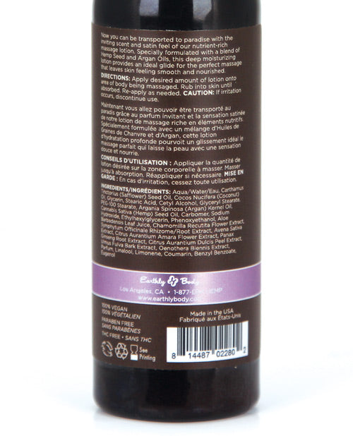 Earthly Body Earthly Body Hemp Seed Massage Lotion - 2 oz Lavender