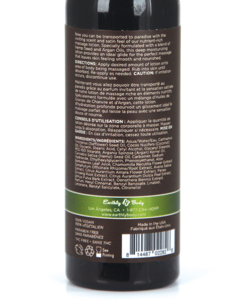 Earthly Body Earthly Body Hemp Seed Massage Lotion - 2 oz Guavalava - Image 2