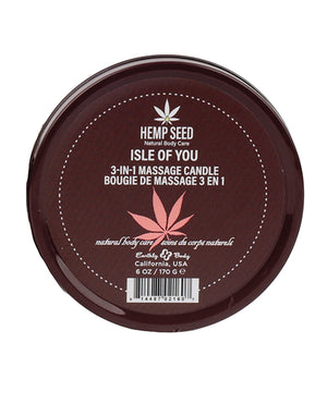 Earthly Body Earthly Body Suntouched Hemp Candle - 6 oz Round Tin Isle of You - Image 2