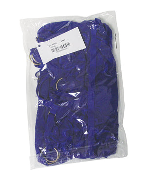 Sapphire Dreams Feather Lace and Mesh Bustier w/Thong 2 pc Set - Royal MD - Image 3