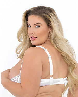 Escante Lace Bra w/Underwire Boning Cups White 40 - Image 2