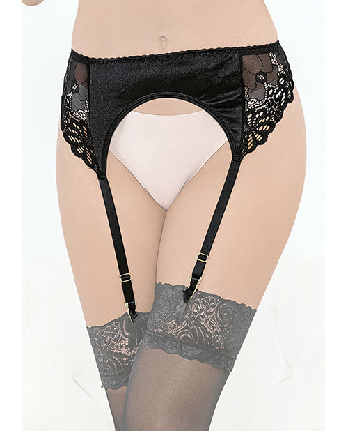 Escante Satin &amp; Lace Garterbelt Black SM