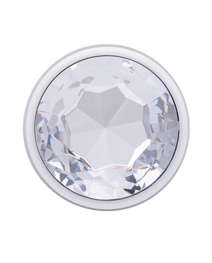 Gemsations Gemsations 2 pc 3.25" &amp; 3.7" Tapered Bling Bling Metal Butt Plug Training Set - Silver - Image 4