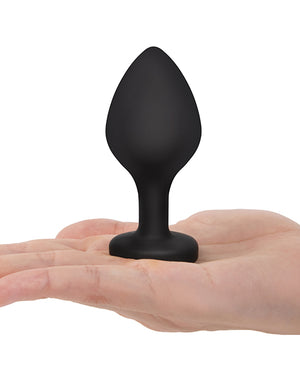 Gemsations Gemsations 3 pc 2.75" &amp; 3.15" &amp; 3.7" Silicone Bling Bling Heart Butt Plug Training Set - Bl