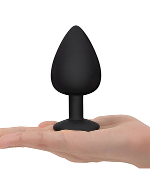 Gemsations Gemsations 3 pc 2.75" &amp; 3.15" &amp; 3.7" Silicone Bling Bling Butt Plug Training Set - Black -