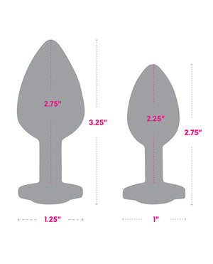 Gemsations Gemsations 2 pc 2.75" &amp; 3.25" Chrome Anal Training Set - Rainbow - Image 5