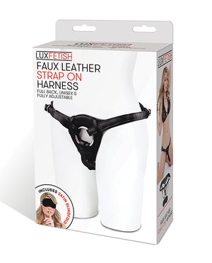Lux Fetish Lux Fetish Patent Leather Strap On Harness - Black