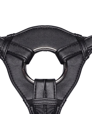 Lux Fetish Lux Fetish Patent Leather Strap On Harness - Black - Image 4