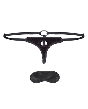 Lux Fetish Lux Fetish Velvet Bikini Strap On - Black - Image 3