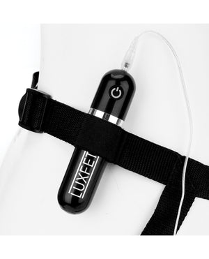 Lux Lux Fetish 6.5" Realistic Vibrating Dildo w/Strap On Harness Set - Image 5