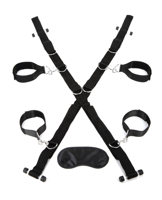 Lux Lux Fetish Over the Door Cross w/4 Universal Soft Restraint Cuffs - Image 2
