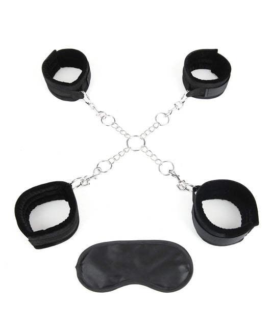 Lux Lux Fetish Deluxe Chain Hogtie w/4 Universal Soft Restraint Cuffs - Image 2