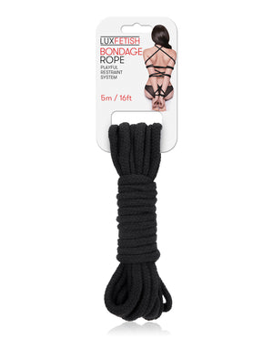 Lux Lux Fetish Bondage Rope - 5m/16 ft Black - Image 3