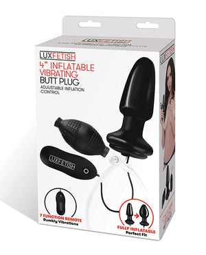 Lux Lux Fetish 4" Inflatable Vibrating Butt Plug