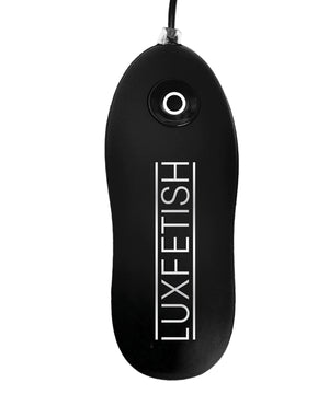 Lux Lux Fetish 4" Inflatable Vibrating Butt Plug w/Suction Base - Black - Image 4